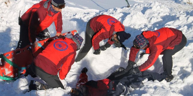 Gerçeği aratmayan çığ tatbikatı