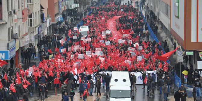 Batman halkından PKK’ye karşı tepki yürüyüşü