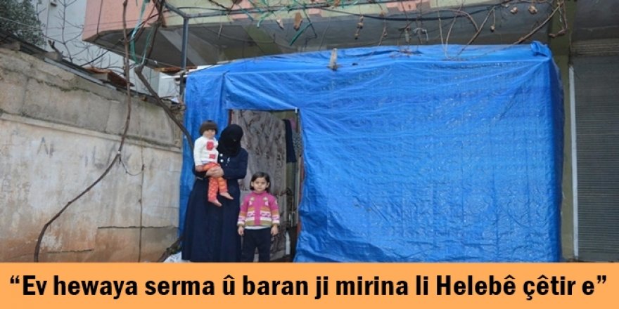 “Ev hewaya serma û baran ji mirina li Helebê çêtir e”
