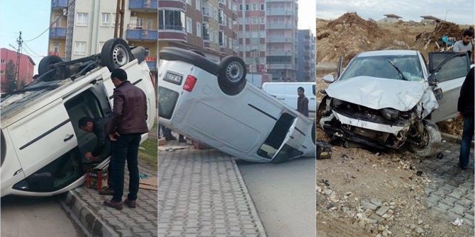 Yaşanan 3 ayrı kazada 4 kişi yaralandı