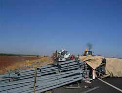 Uyuyan Şoförü Kaza Uyandırdı