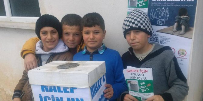 İlkokul öğrencileri Halep'i unutmadı