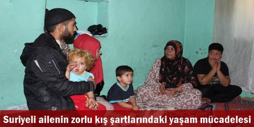 Suriyeli ailenin zorlu kış şartlarındaki yaşam mücadelesi