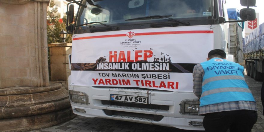 Halep için yardım TIR'ları yola çıktı