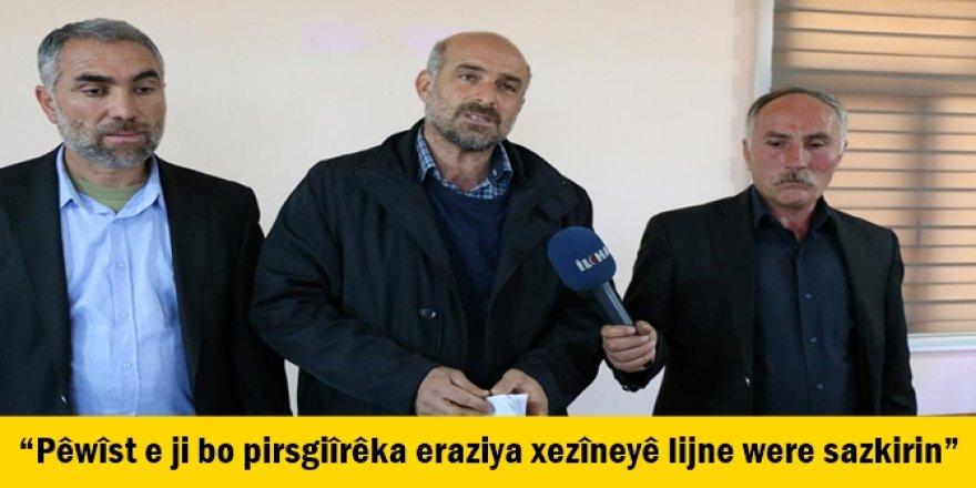 “Pêwîst e ji bo pirsgiîrêka eraziya xezîneyê lijne were sazkirin”