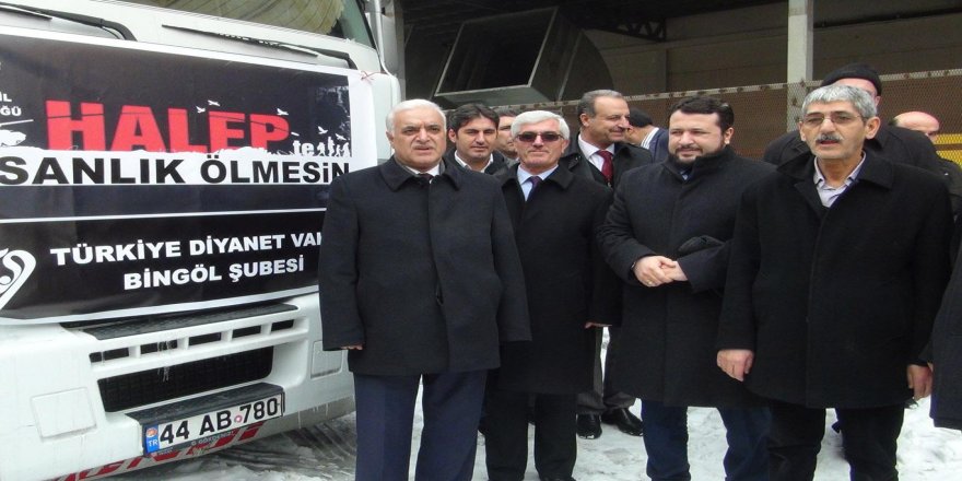 Halep için toplanan yardımlar gönderildi