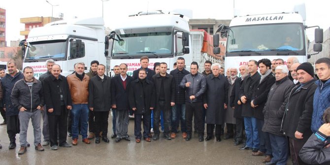 Kahta'dan Haleplilere 4 tır dolusu yardım