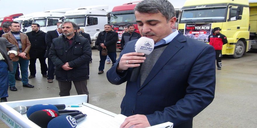 Adıyaman’dan Halep’e 27 TIR yardım gönderildi