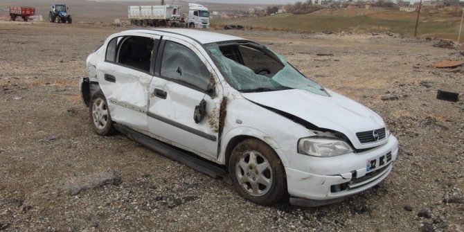 Çınar'da otomobil takla attı: 1 ölü VİDEO-FOTO