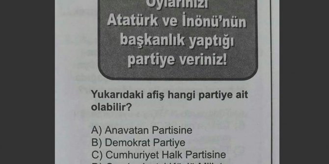 AÖL Sınavında CHP propagandası