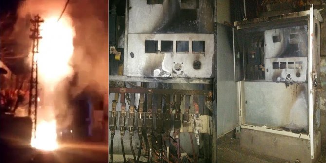 Patlayan trafo alev topuna döndü