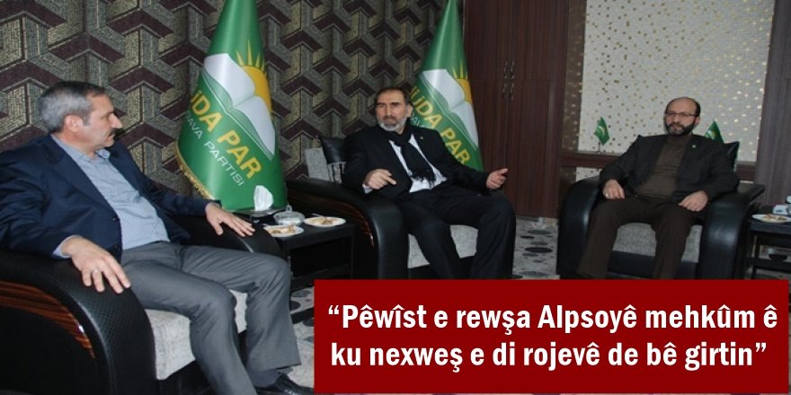 “Pêwîst e rewşa Alpsoyê mehkûm ê ku nexweş e di rojevê de bê girtin”