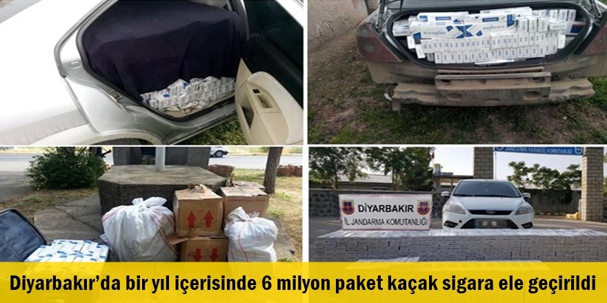 Diyarbakır’da bir yıl içerisinde 6 milyon paket kaçak sigara ele geçirildi