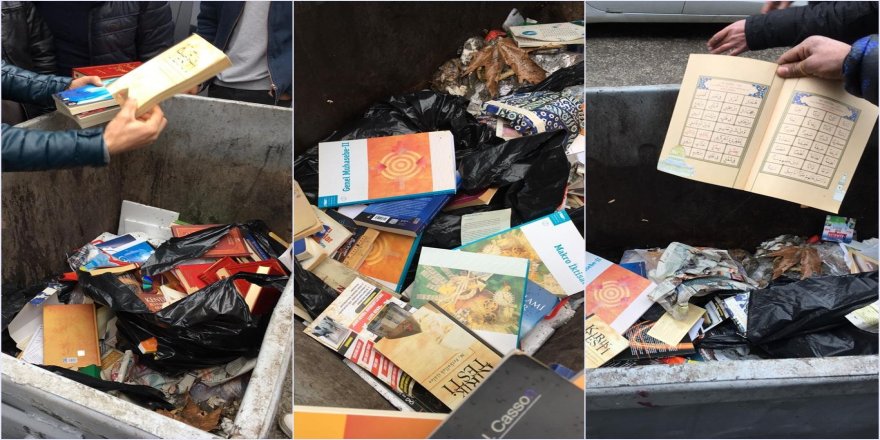 Kur’an-ı Kerimleri çöpe attılar