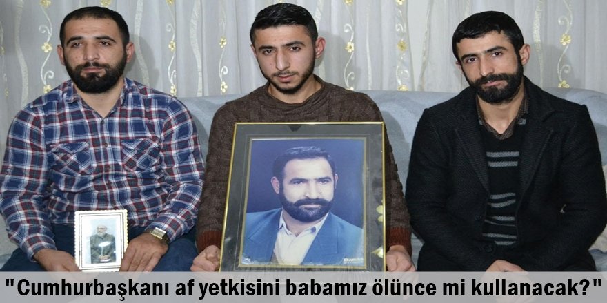 "Cumhurbaşkanı af yetkisini babamız ölünce mi kullanacak?"