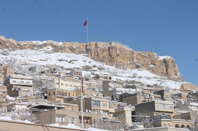 Kar yağışı tarihi kente ayrı bir güzellik kattı