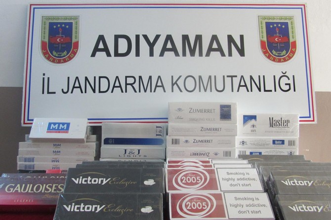 Adıyaman Kahta’da 830 paket kaçak sigara ele geçirildi