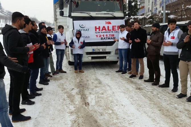 Batman'dan Halep halkına yardımlar sürüyor