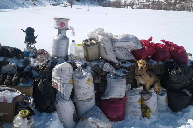 PKK’ye ait 1,5 ton amonyum nitrat gübre ele geçirildi