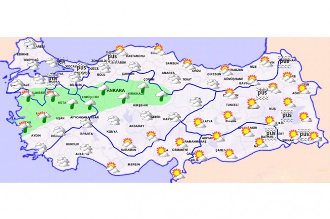 Türkiye genelinde hava durumu