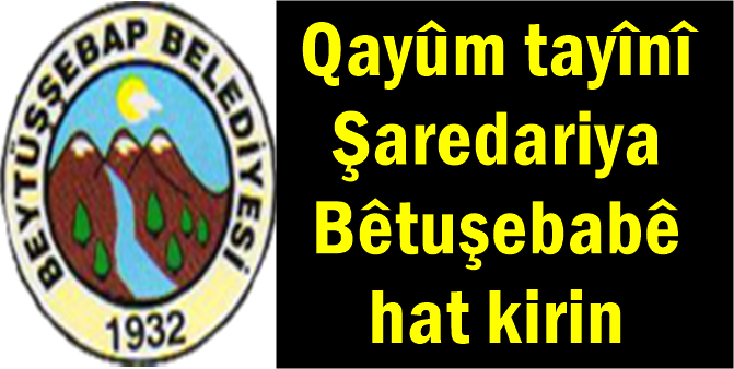 Qayûm tayînî Şaredariya Bêtuşebabê hat kirin