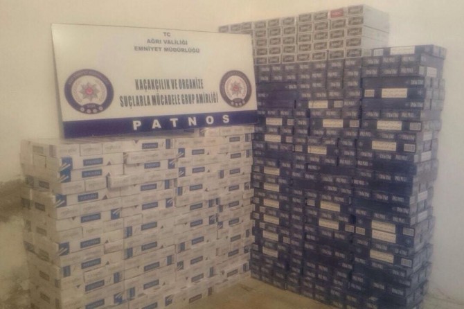 Ağrı'da 108 bin paket kaçak sigara ele geçirildi