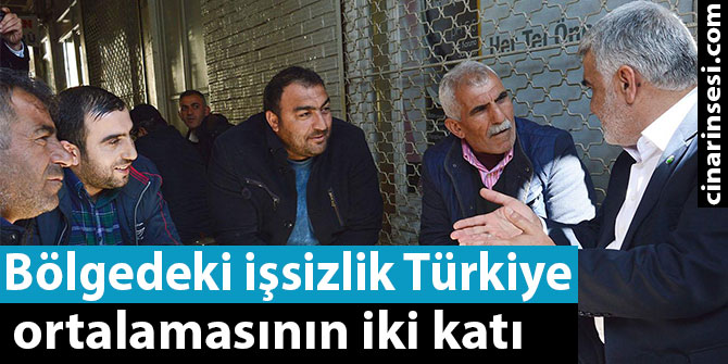 Yapıcıoğlu: Bölgede var olan işsizlik Türkiye ortalamasının iki katı