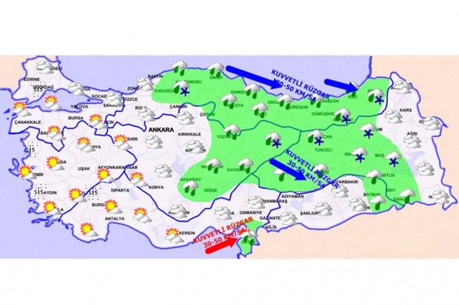 Türkiye genelinde hava durumu
