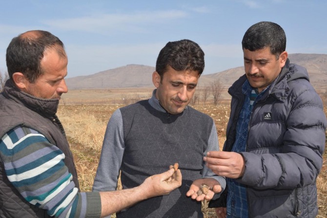 Tarlalarında buldukları cisimlerin araştırılmasını istiyorlar