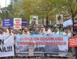 Özgür Kudüs Platformu İsrail Konsolosluğu Önünde Eylem Yaptı