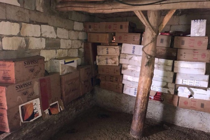 Evde 72 bin paket kaçak sigara bulundu