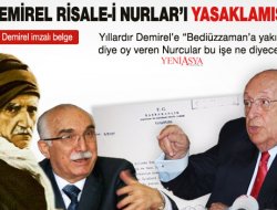 Demirel, Risale-i Nurları yasaklamış