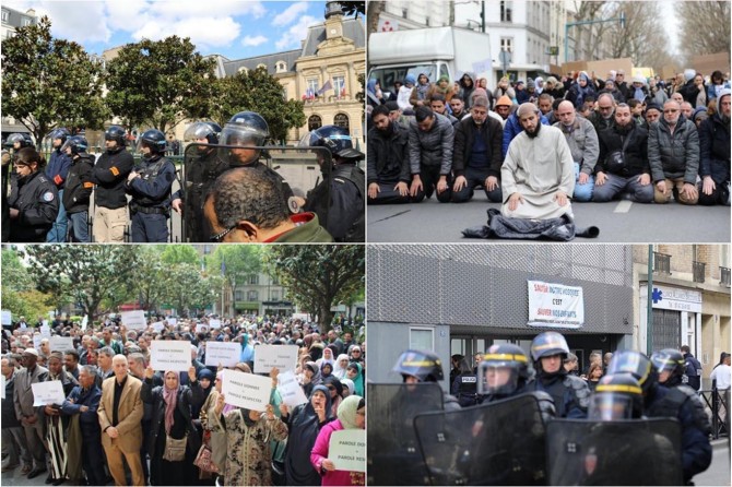 Fransız polisi postallarla cami bastı