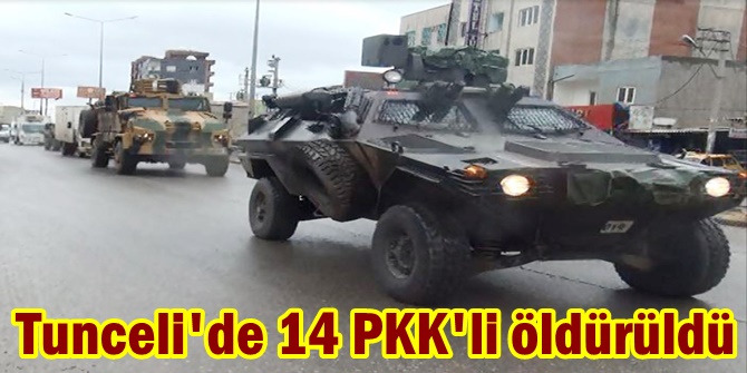 Tunceli'de 14 PKK'li öldürüldü