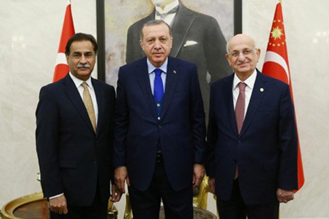 Cumhurbaşkanı Erdoğan Pakistan Ulusal Meclis Başkanı'nı kabul etti