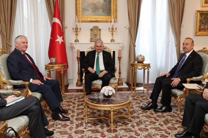 Serokwezîr Yildirim û Tîllerson hevdîtin kirin