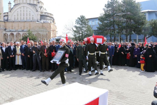 Hayatını kaybeden güvenlik korucusu için cenaze töreni