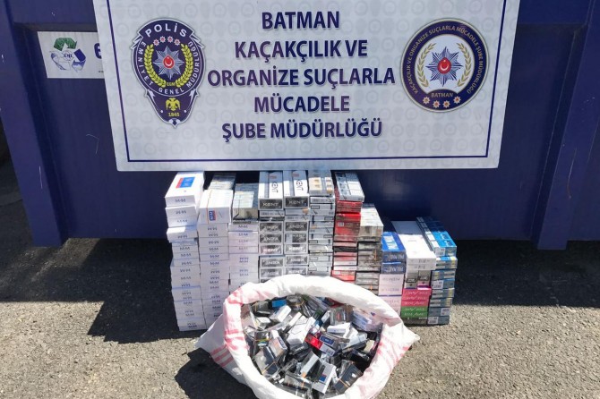 Piyasa değeri 37 bin TL’lik kaçak sigara ele geçirildi
