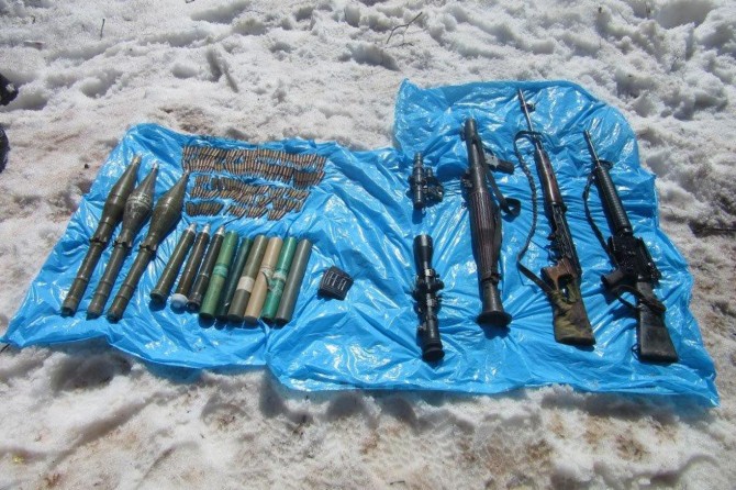 Bingöl’de PKK'ye ait mühimmat ele geçirildi
