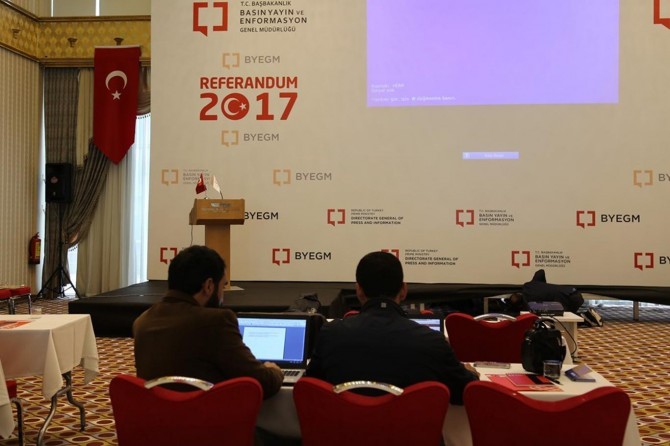 Referandumu takip etmek amacıyla basın merkezi kuruldu