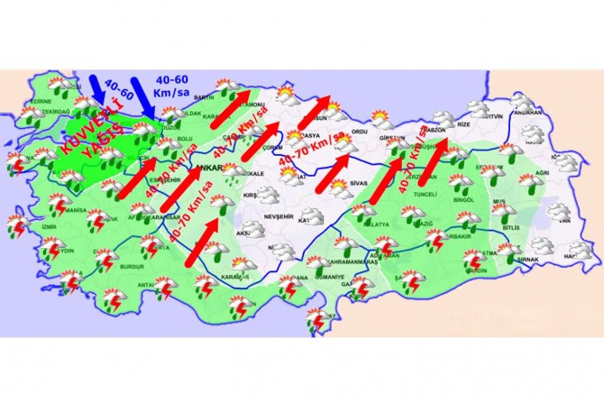 Türkiye genelinde hava durumu