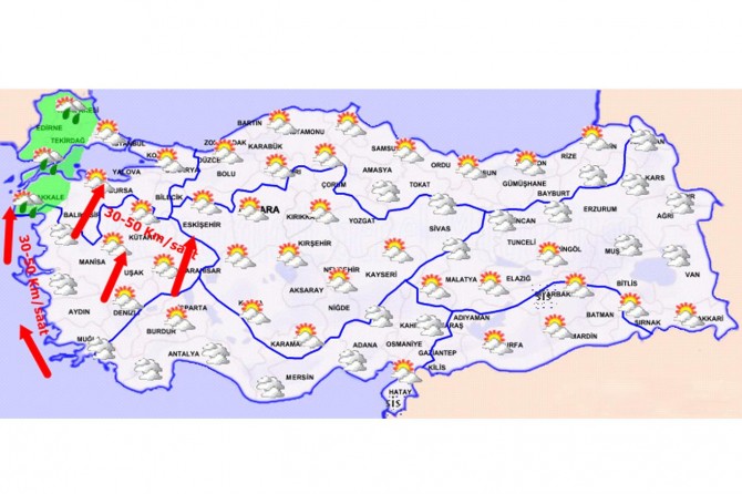 Türkiye genelinde hava durumu