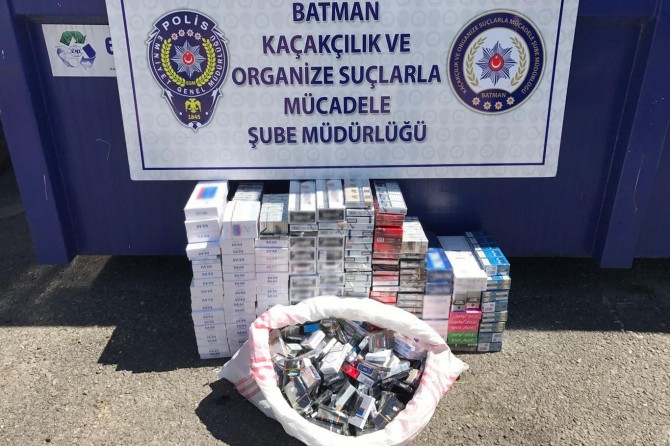 Batman'da kaçak sigara ele geçirildi