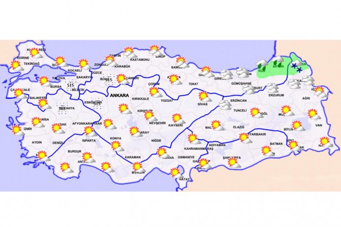Türkiye genelinde hava durumu