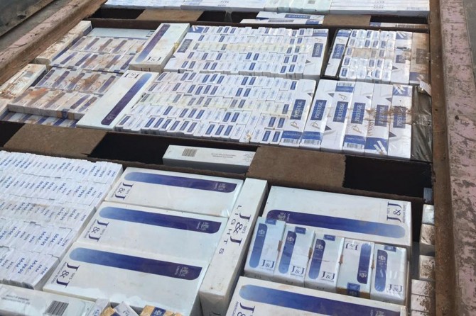 Mardin’de yüklü miktarda kaçak sigara ele geçirildi