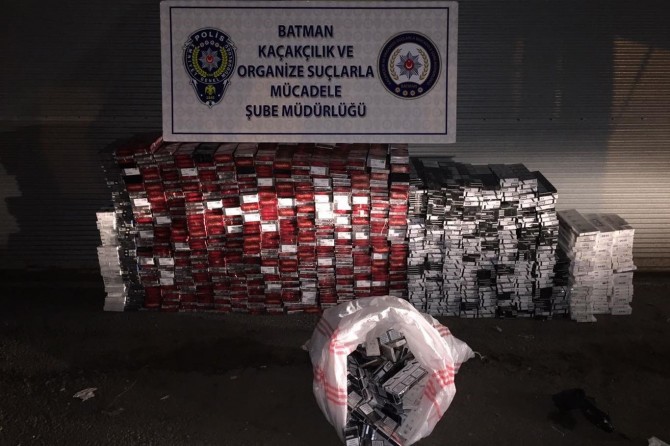 Batman'da kaçak sigara ele geçirildi