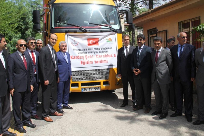 Diyarbakır'dan Cerablus ve Elbab’a eğitim yardımı