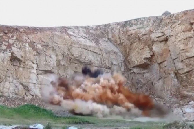 Mardin’de ele geçirilen patlayıcı infilak ettirildi