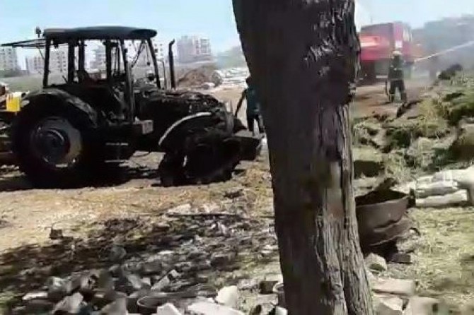 Şanlıurfa Haliliye Konuklu beldesinde yüzlerce hayvan yanmaktan son anda kurtarıldı