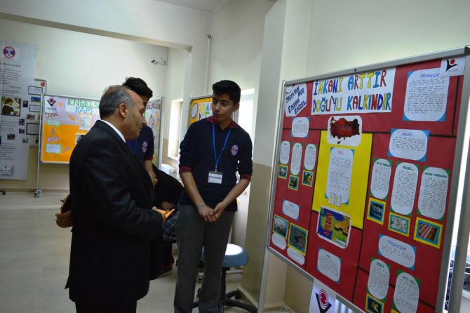 TÜBİTAK için öğrencilerin hazırladığı projeler göz doldurdu